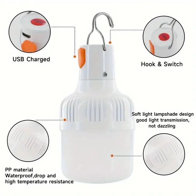 BrightBeam Camping USB Rechargeable Light