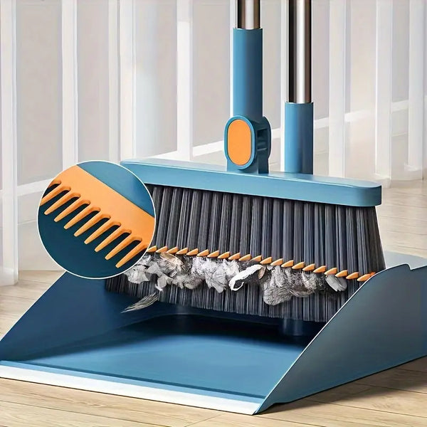 CleanSweep Rotatable Broom and Dustpan Set