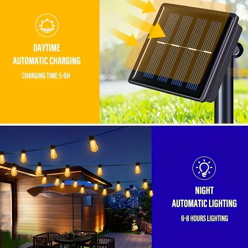 SolarGlow LED Solar String Lights