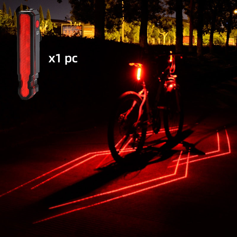 USB Rechargeable Bicycle Laser Light