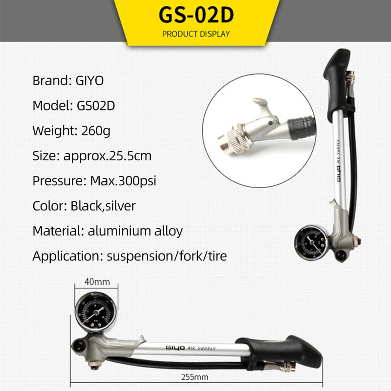 High-pressure Air Shock Bicycle Pump