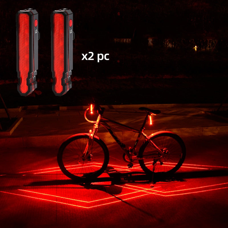 USB Rechargeable Bicycle Laser Light