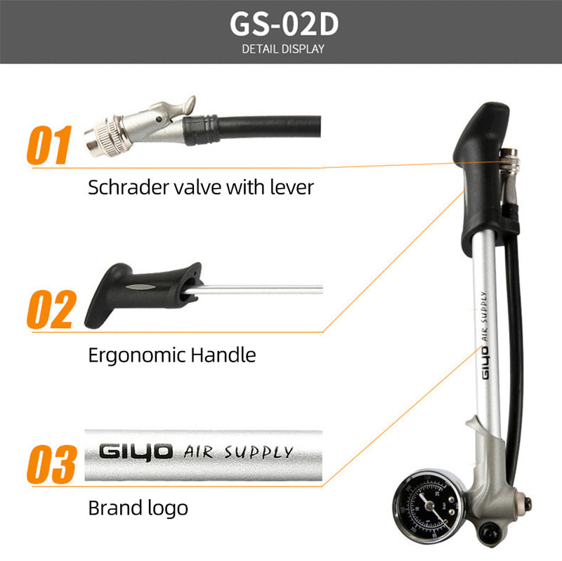 High-pressure Air Shock Bicycle Pump