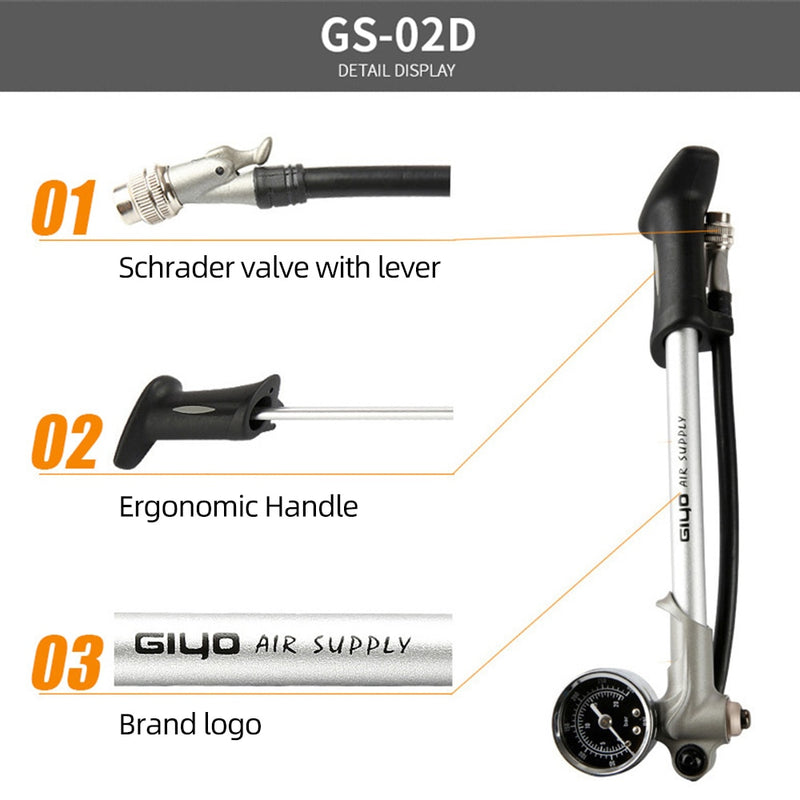 High-pressure Air Shock Bicycle Pump