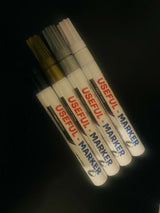 METAL PAINT PEN OIL MARKER WATERPROOF ,PERMANENT ON RUBBER,PLASTIC, CAR TYRE ETC